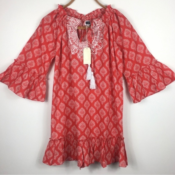 Mud Pie Hailey Ruffle Cover-Up Swim Dress - Picture 3 of 9